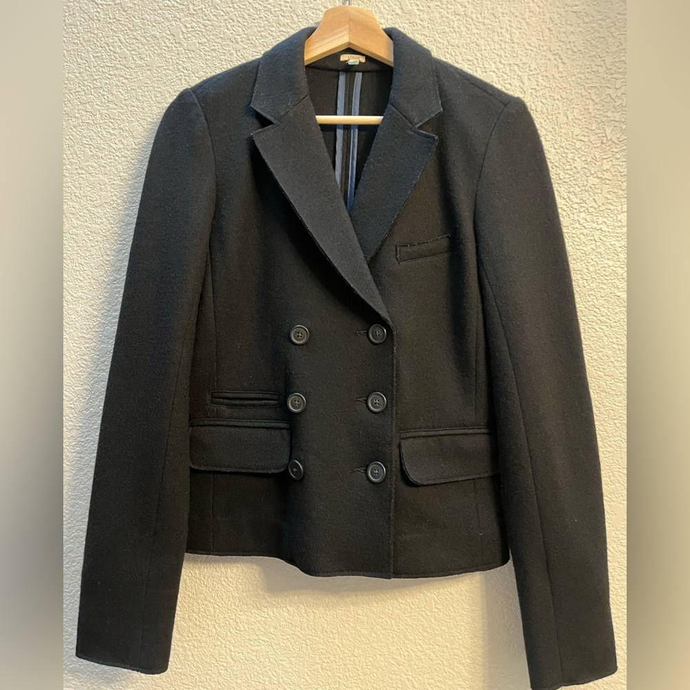 J Crew wool double breasted blazer, size 4